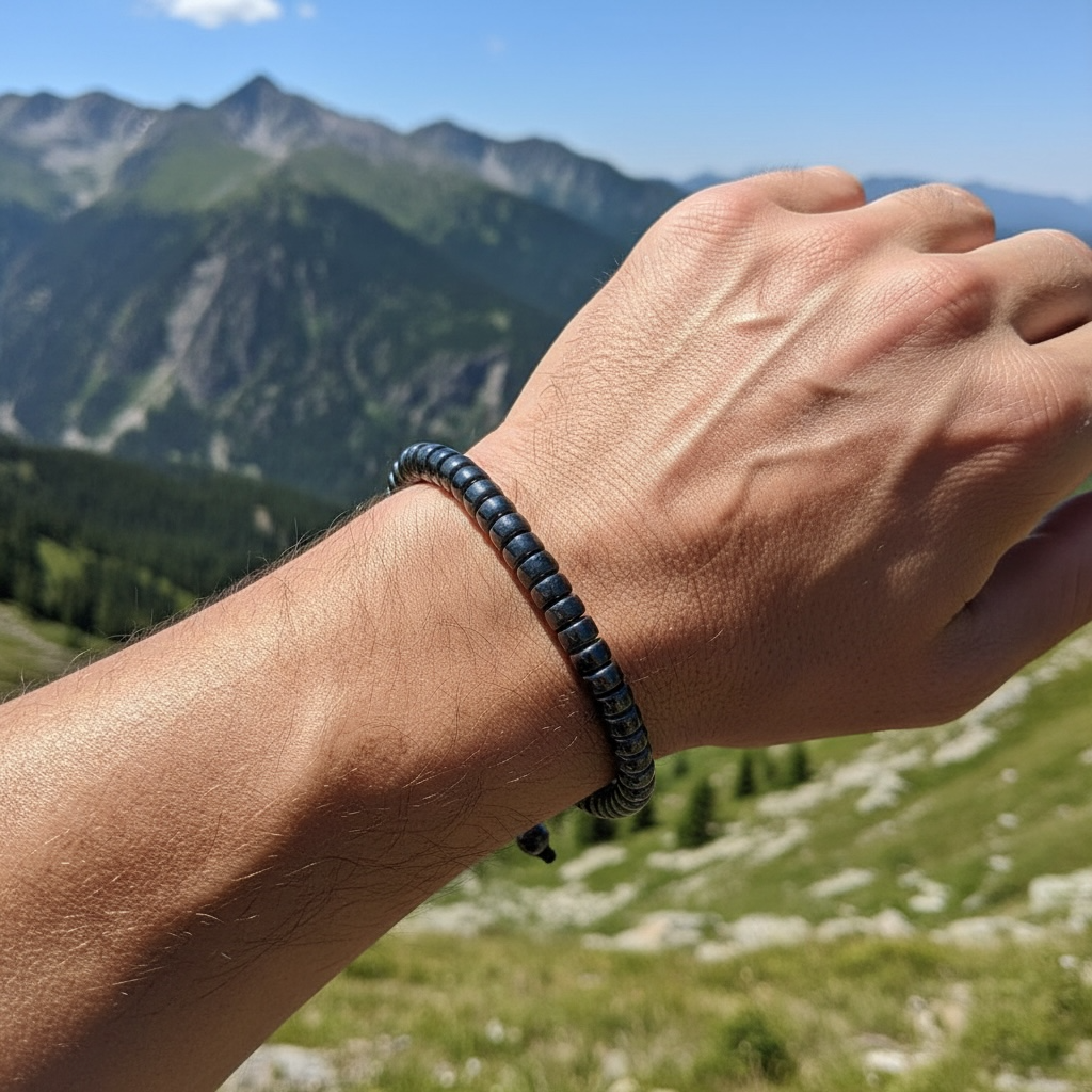 Hematite beaded bracelet