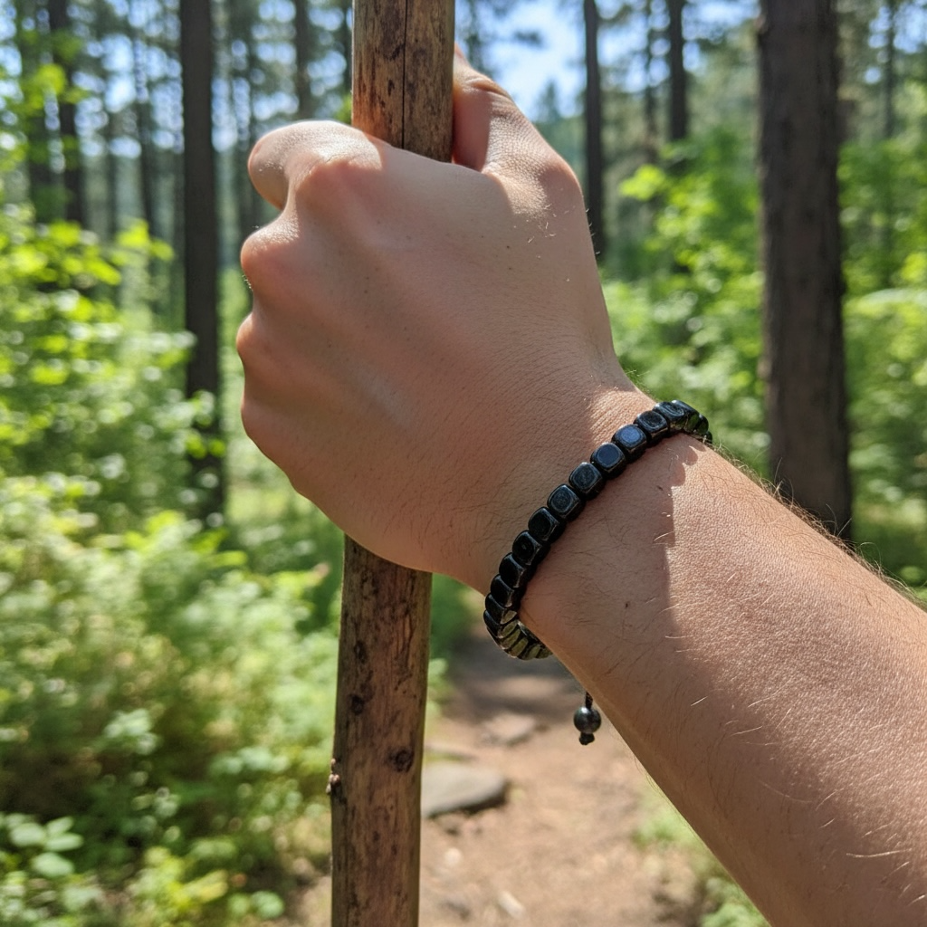 Hematite beaded bracelet